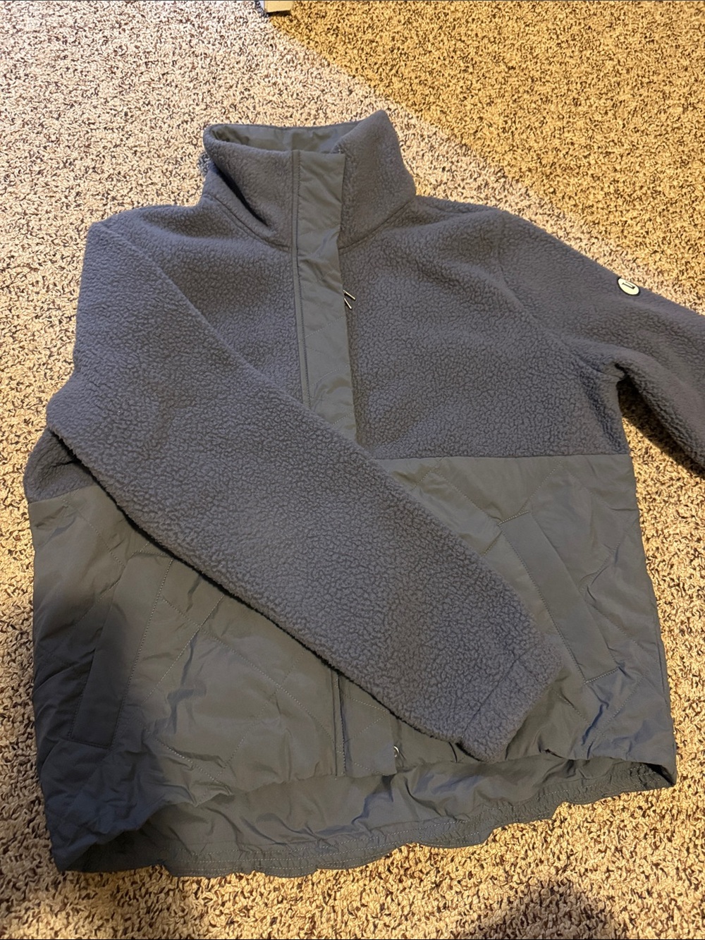Vuori Quarter-Zip Fleece Pullover in Dusk Periwinkle - Picture 2 of 7